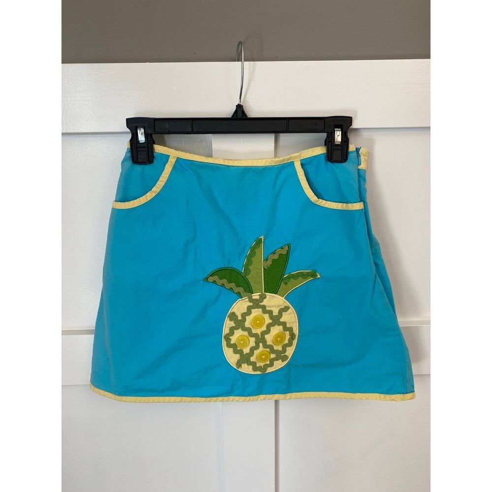 Lands End girls size 14 pull on‎ skirt pineapple print